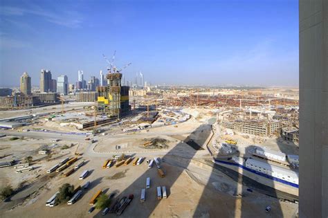 Looking At The Burj Khalifa Under Construction From The Top Of Some