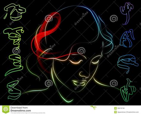 Girl Abstraction Stock Illustration Illustration Of Drawing 30676745