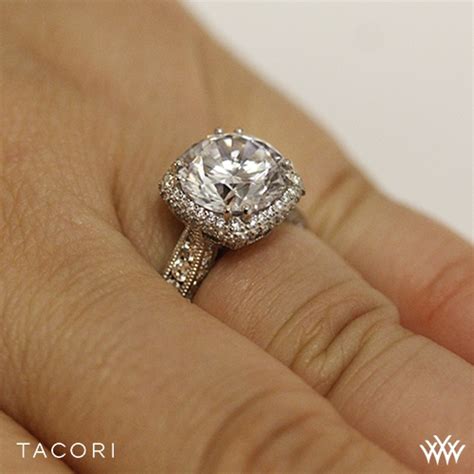 Free shipping free shipping free shipping. Tacori RoyalT Cushion-Style Bloom Diamond Engagement Ring | 3080