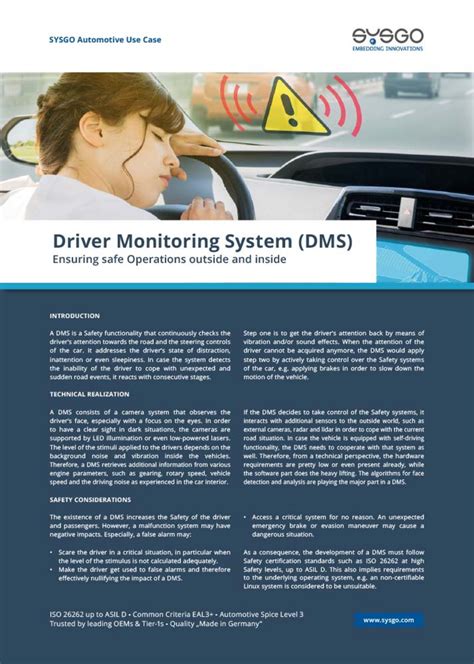 Driver Monitoring System Dms Sysgo