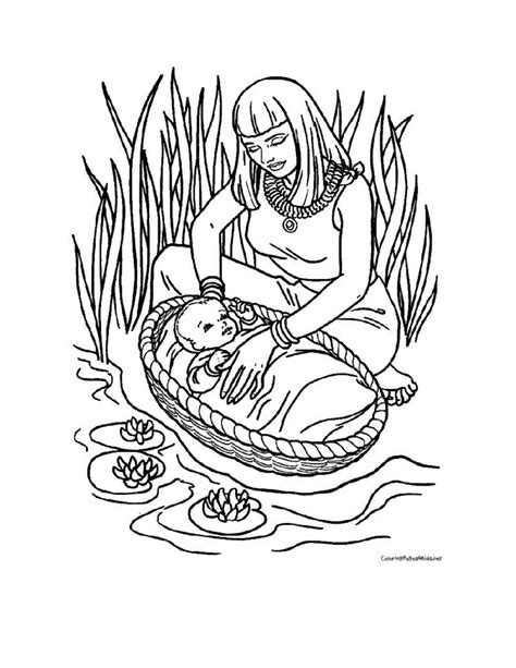 Baby Moses Coloring Page Printable