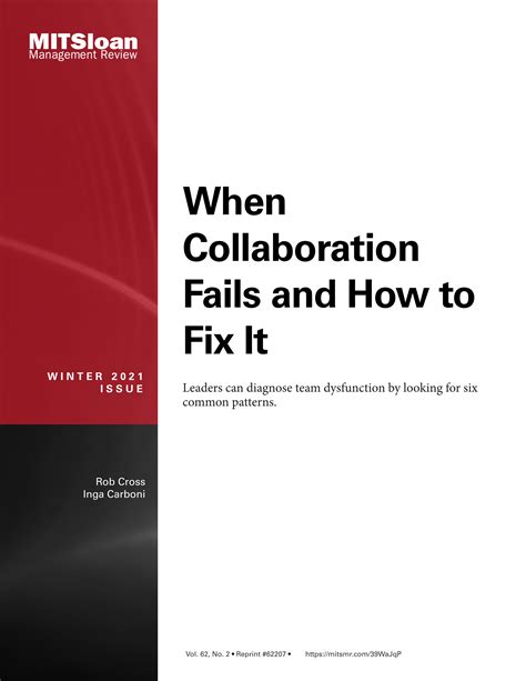 Cover When Collaboration Fails And How To Fix It Book