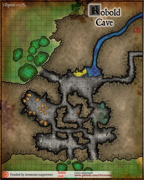 1 node manager goblin mural. Dungeons And Dragons Cave Map - World Map Atlas