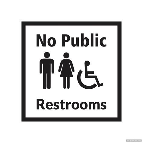 no public restroom signs printable customize and print