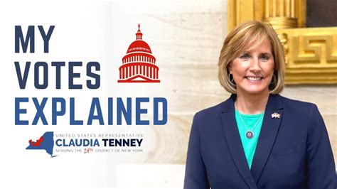 My Votes Explained Representative Claudia Tenney