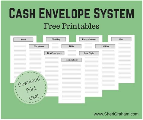 printable cash envelope system passionate penny pincher
