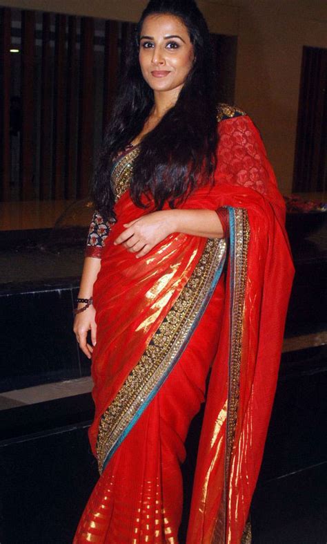 Vidya Balan Beautiful Stills In Red Saree Bollywood Stars