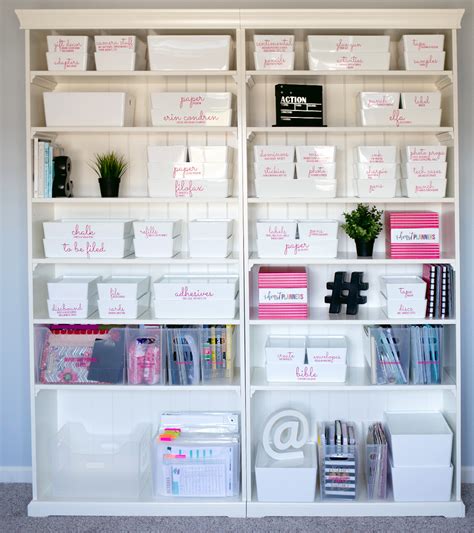 How I Organize My Home Office Shelves I Heart Planners