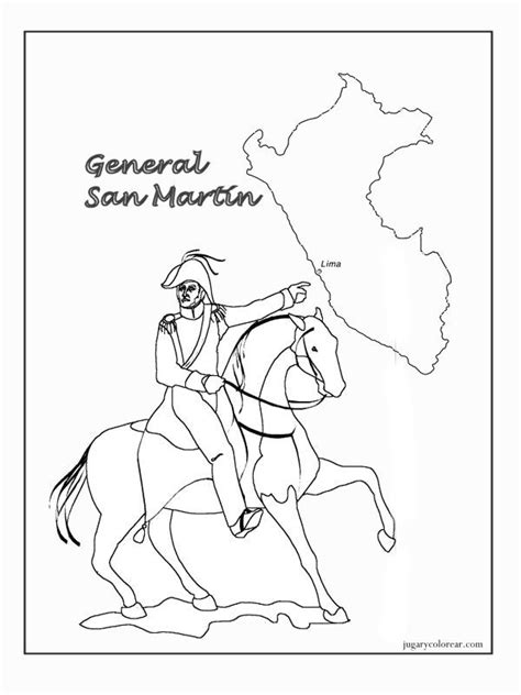 El 8 de setiembre de 1820, san martín desembarcó en la bahía de paracas y el ejército libertador ocupó las ciudades. LAMINAS PARA COLOREAR - COLORING PAGES: Láminas General ...