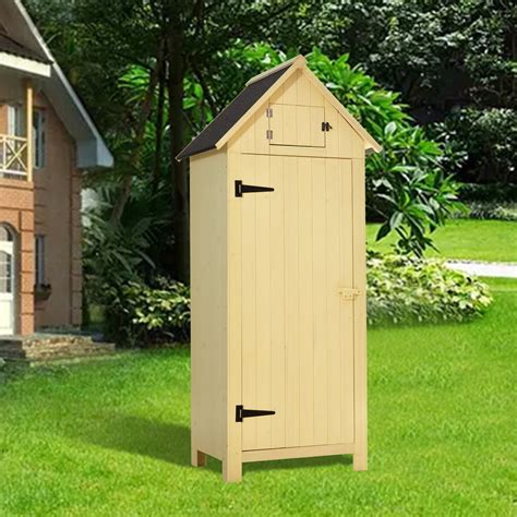 Mcombo 70” Wooden Garden Shed Wooden Lockers With Fir Wood Fashionabl