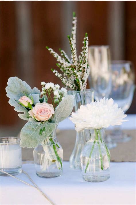 Mixed Bud Vase Centerpieces Flower Centerpieces Wedding Wedding Table Flowers Bud Vase