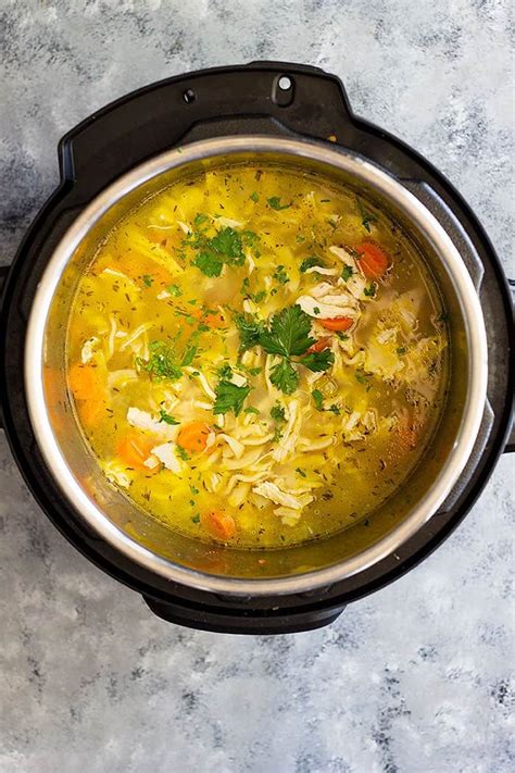 Place the wings on top and add 1 cup of water or chicken broth to the instant pot. This Instant Pot (Pressure Cooker) Chicken Noodle Soup is ...