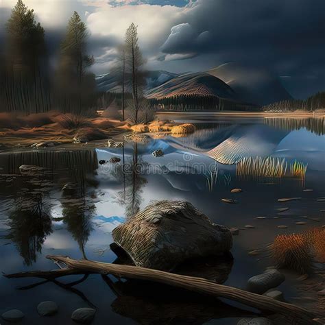 Beautiful Photorealistic Landscape Stock Illustration Illustration Of