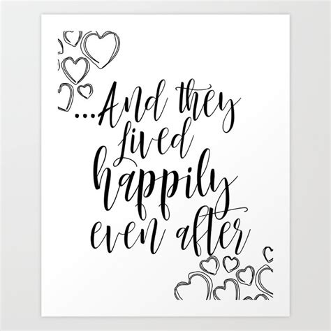 Printable Art Love Quote And They Lived Happily Ever After