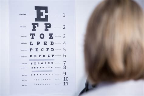 Premium Photo Optometrist Looking At Eye Chart