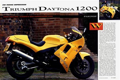 Triumph Daytona 1200 Cycle World May 1993