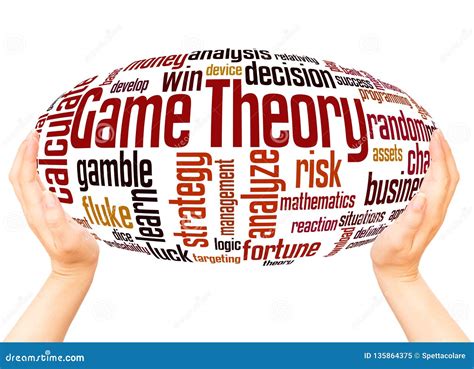 Game Theory Word Cloud Hand Sphere Concept Stock Illustration