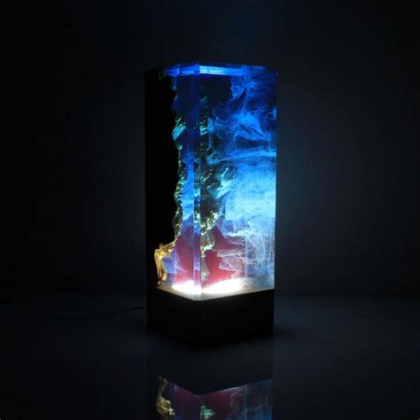 Table lamp with direct light. Resin Table Lamp - Urban Style