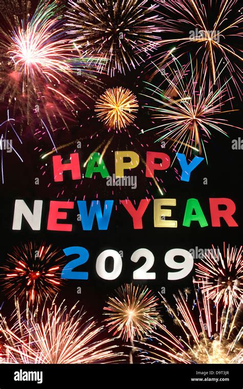 Happy New Year 2029 Stock Photo Alamy
