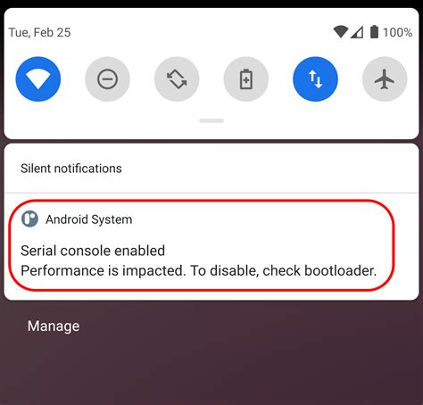 android serial console enabled performance is impacted to disable check bootloader itecnote