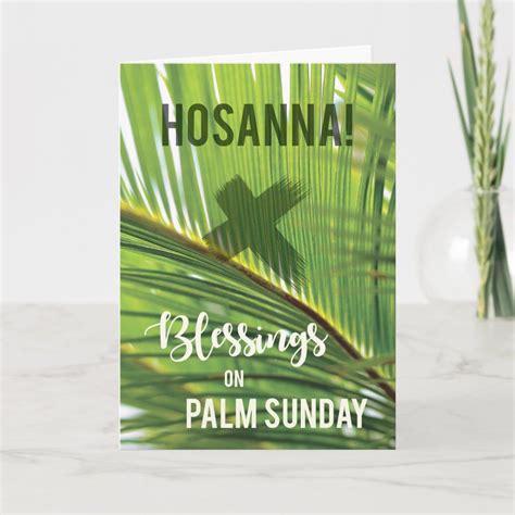 Palm Sunday Blessings Hosanna Card Zazzle Palm Sunday Happy Palm