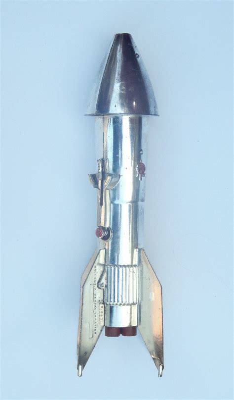 50s Vintage Astro Metal Rocket Ship Mechanical Bank With