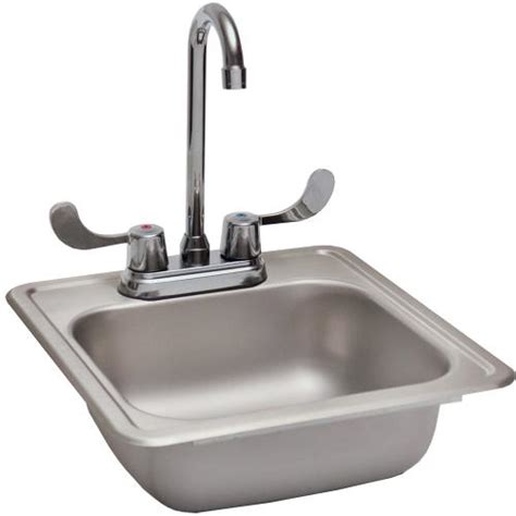 Rcs 15 Inch X 15 Inch Outdoor Rated Stainless Steel Drop In Sink With