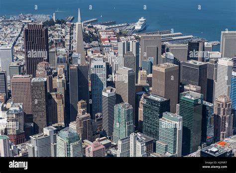 Downtown San Francisco City View And Waterfront Aerial Stock Photo Alamy