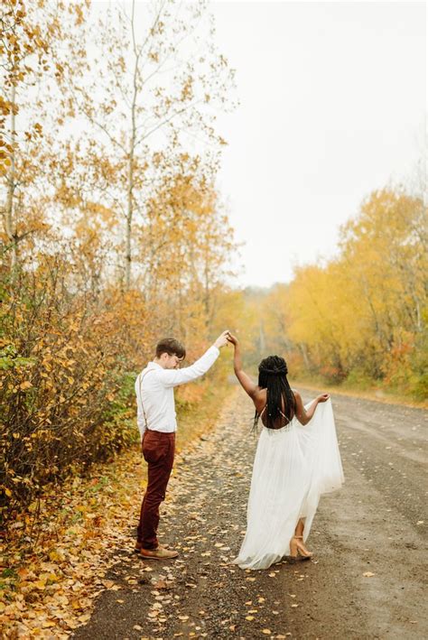 Autumn Elopement On Hawks Ridge Minnesota Wedding Photographer
