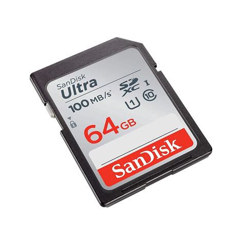 Sandisk Ultra 64gb Sd Card Sdxc Uhs I 100mbs Camera Dslr Memory Card