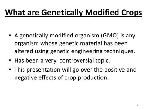 gm crops genetically modified crops