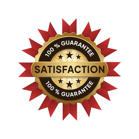 Label Customer Satisfaction Guarantee Certification Badge Symbol Of Brilliant Quality Product