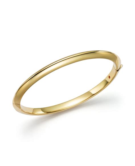 Roberto Coin 18k Yellow Gold Bangle Bracelet In Gold Lyst