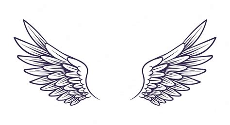 Angel Wing Tattoo Template