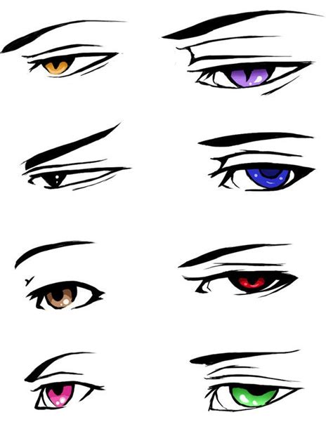 Anime Eyes Male Fun Coloring Pages