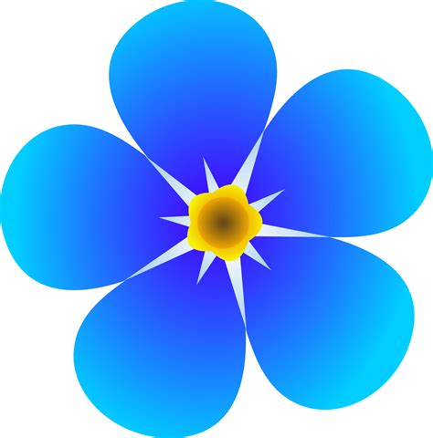 Blue Flowers Clip Art