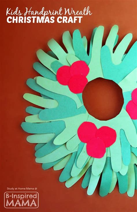 Kids Handprint Wreath Christmas Craft