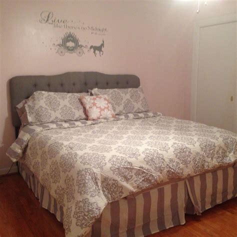 Most little girl's books have a unicorn to transport the princess. Grown-up Disney princess room with chalk painted headboard ...