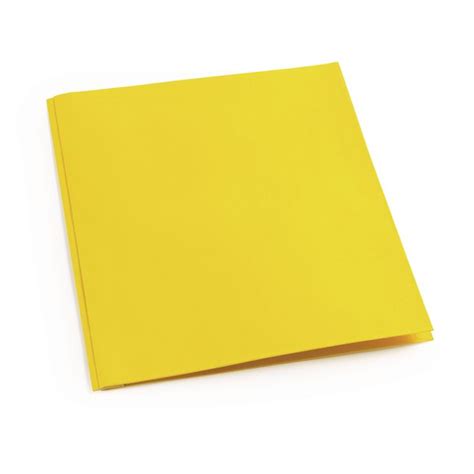 Pocket And Brad Folder Yellow