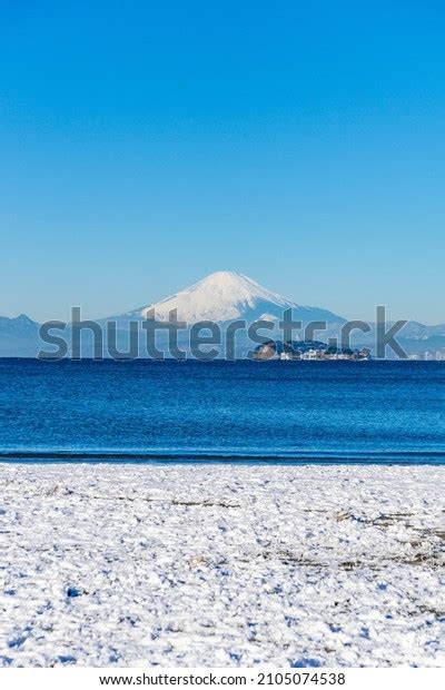 Mt Fuji Enoshima Zushi Beach Kanagawa Stock Photo 2105074538 Shutterstock