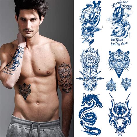 Aresvns Premium Temporary Tattoo For Men Long Lasting 2 3 Weeks And Waterproofsemi Permanent