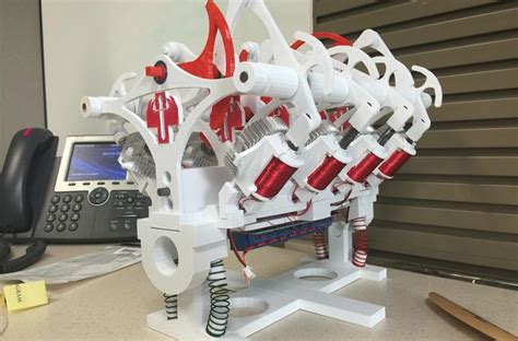 3d Printed V8 Solenoid Engine Another Intricately Engineered Project