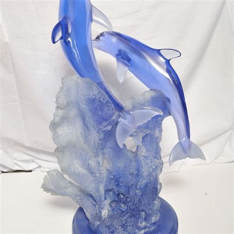Donjo Acrylic Dolphin Sculpture Ebth