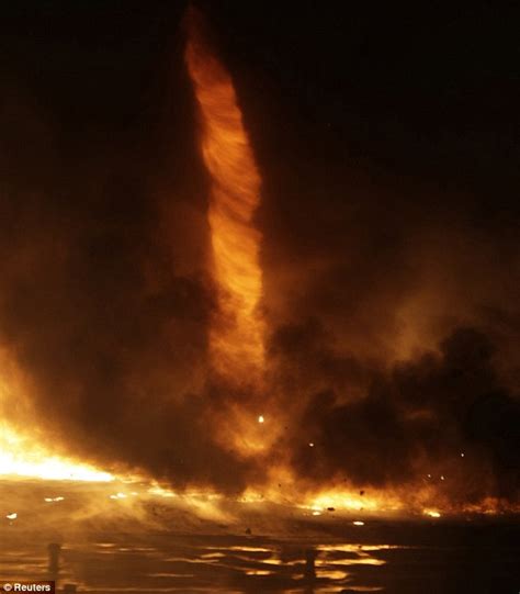 Flaming Tornado Blaze At Budapest Plastic Factory