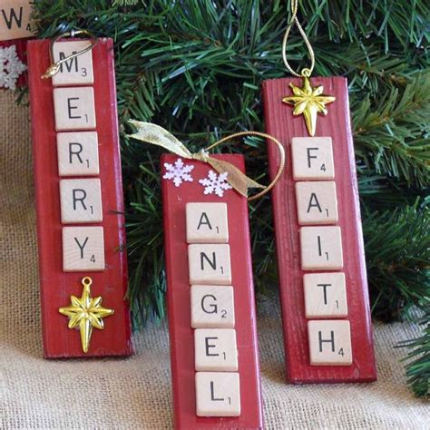 Scrabble Tile Christmas Ornaments 700 Via Seasonal Home Dec