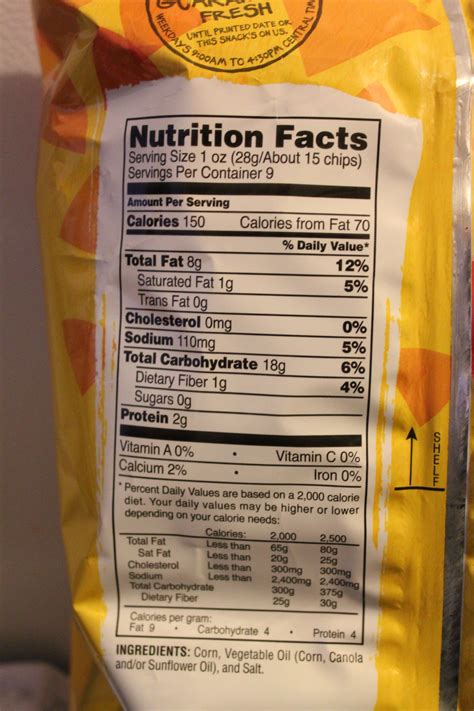 nutrition information corn tortilla effective health