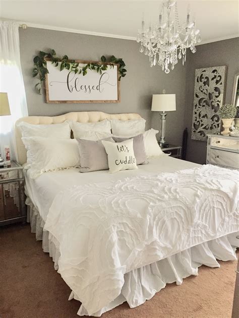 Above Master Bed Decor