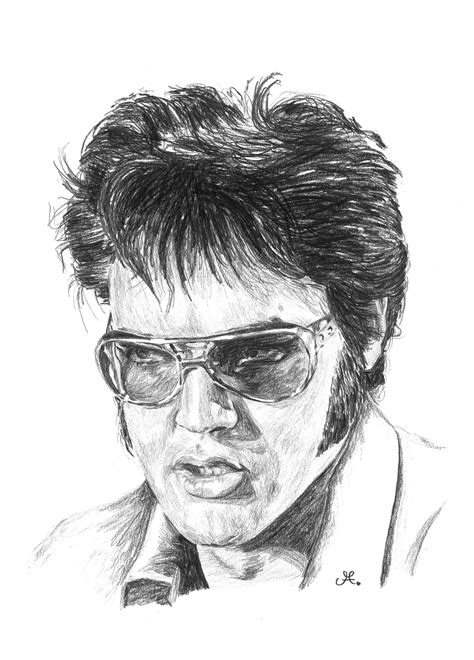 Elvis Presley Drawing 015 Elvis Presley Portrait Drawing Drawings
