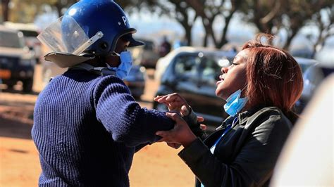 Pics Zimbabwe Police Arrest Nurses Protesting Over Pay