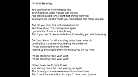 Im Still Standing Youtube